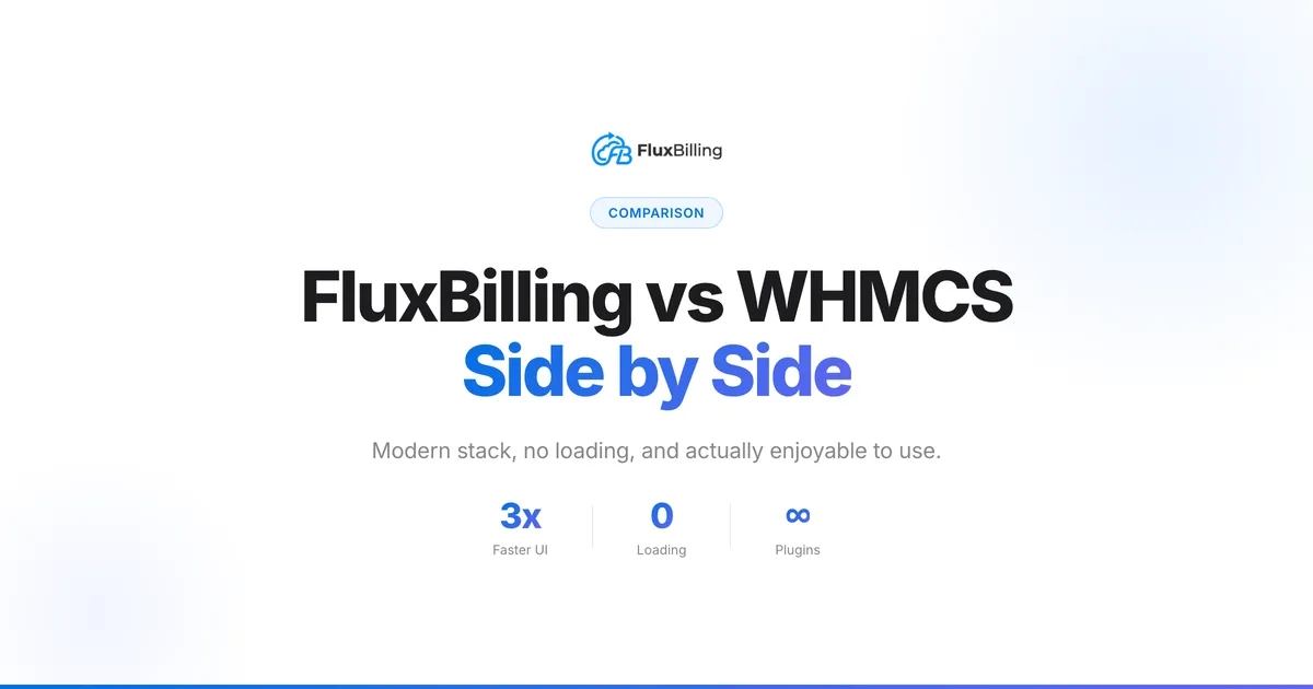 WHMCS vs FluxBilling: 2026 Comparison
