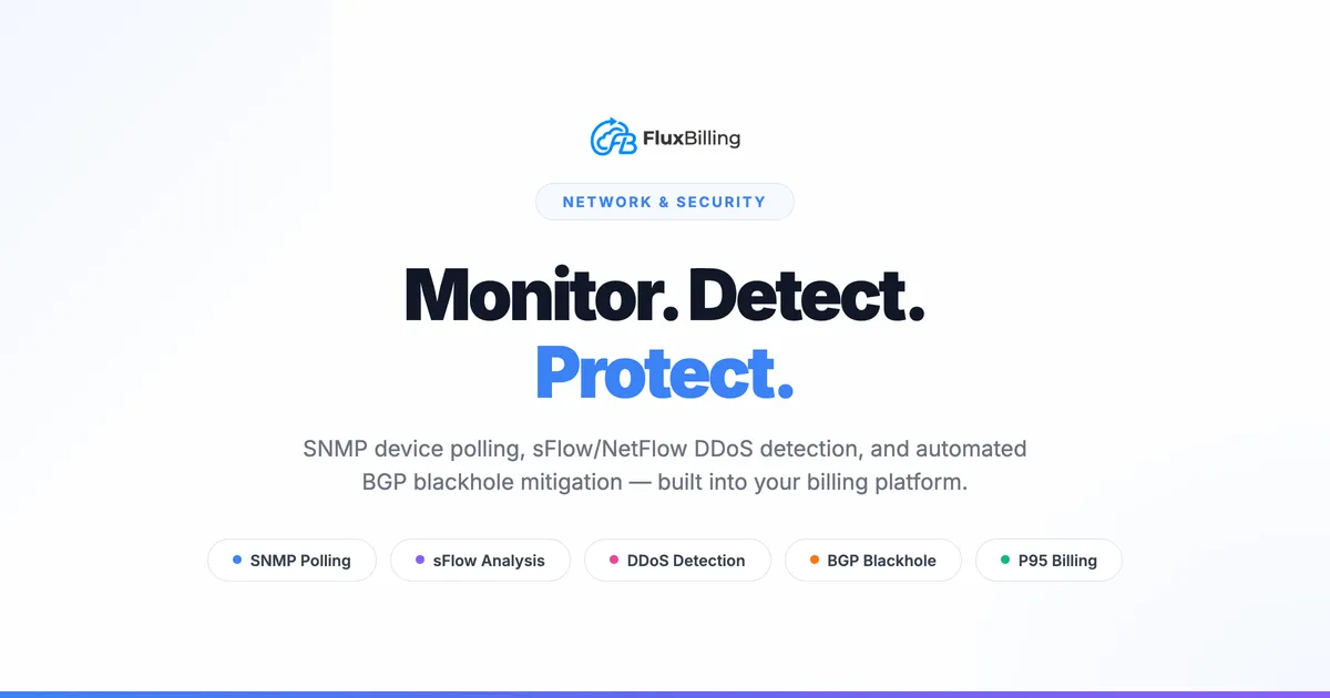 Network Monitoring and DDoS Protection for Hosting Providers