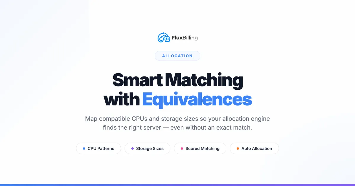 Smart Server Allocation: How CPU and Storage Equivalences Automate Hardware Matching